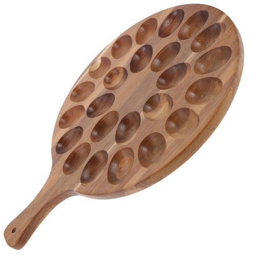 2Stk Holz Eierhalter Platzsparend Deviled Egg Tray 1