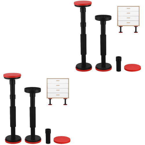 4Stk Einstellbare Möbelbeine Nylon Schwarz Stabil Für Schrank Und Sofa 2