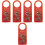 5Stk PVC Türgriff Hänger Rotes Chinesisches Dekorationsschild 6