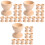 30Stk Kinder DIY Holz Eierbecher Eierhalter Ostern Bastelset Beige 4