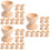 30Stk Kinder DIY Holz Eierbecher Eierhalter Ostern Bastelset Beige 8