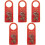 5Stk PVC Türgriff Hänger Rotes Chinesisches Dekorationsschild 5