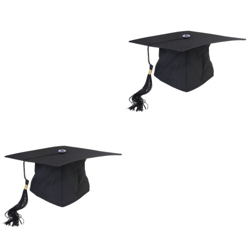 2Stk Verstellbare Abschlusskappe Polyester Für Studienfeier 2