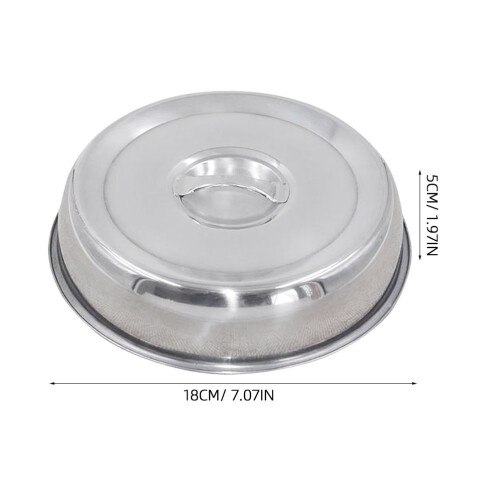 2Stk Lebensmittelhaube Mit Griff Anti-Spritz Silber 1