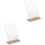 2Sets Acryl-Tabletop-Schildhalter Transparent Mit Stabilem Holzfuß 5