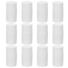48Stk Wiederverwendbare Weiße Pillenflaschen Aus Hdpe Mit Deckel