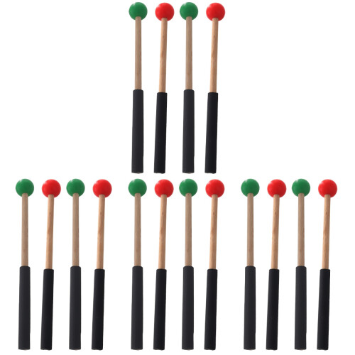8Paare Percussion Drumsticks Holzgriff Drum Mallets 2