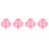 4Stk Hamsterbad Kunststoff Rosa, Sandbadbox, Transparentes Design 8