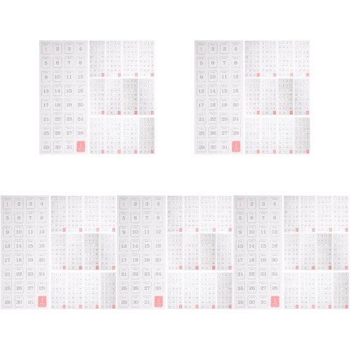 5Sets Haftnotizen Sticker Für Kalender Tagebuch Planung Multicolor 1