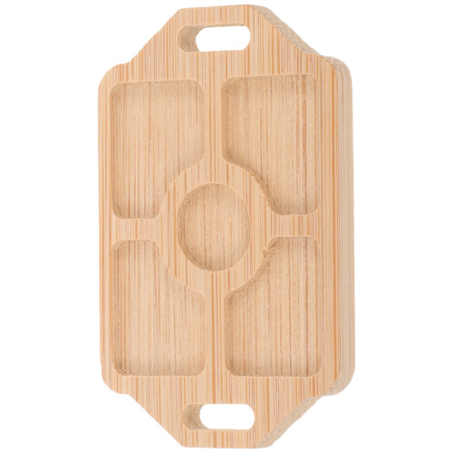 5Stk Khaki Holz Mini Tablett Für 1