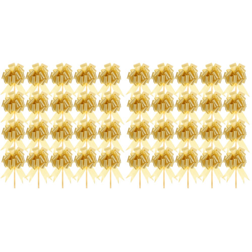 40Stk Goldene Pull Bows Geschenkschleifen Für Und Verpackung 2