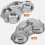 3Stk Silber Kinder Teller Geteilt Robust 9