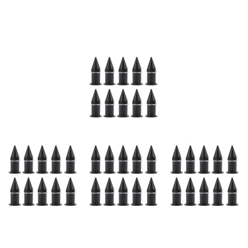 40Stk Rollerschrauben Windschutzscheibe Schwarz Spike Design 1