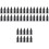 40Stk Rollerschrauben Windschutzscheibe Schwarz Spike Design 9