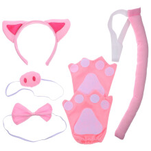 3Sets Niedliches Schweine Kostüm Tiercosplay Mit Ohrenband Und