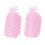 2pack Self Grooming Massage Comb Pineapples Shape-Pink 1