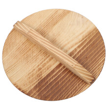 4Stk Holz Wok Deckel Haushalt Küchenwerkzeug Anti-Überlauf Khaki