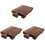 3Stk Holz Ablage Rack Kompakt Robust Hellbraun Für Zuhause 4