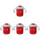 4Stk Baby- -Wasserbecher Mit in Rot 2