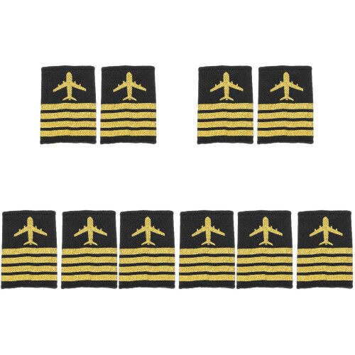 10Stk Mehrfarbige Pilot Epauletten Für Uniform 2