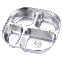 2Stk Langlebige Lunchplatte Mit Mehrfachfächern Silber