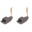 2Stk Kaffeefarbenes Boot Sushi Aus Holz Keramik Vintage 4