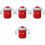 4Stk Baby- -Wasserbecher Mit in Rot 3