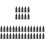 40Stk Rollerschrauben Windschutzscheibe Schwarz Spike Design 8