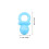 2St Lichtblauwe Mini Speentjes Acryl Babyshower Bedankjes 10