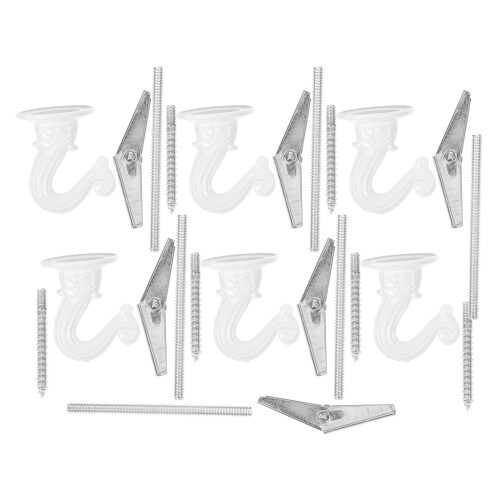 12St Compacte Witte Zinklegering Haken Voor Plafond En Wand 2