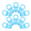 2St Lichtblauwe Mini Speentjes Acryl Babyshower Bedankjes 2