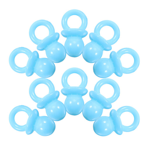 2St Lichtblauwe Mini Speentjes Acryl Babyshower Bedankjes 1