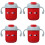 4Stk Baby- -Wasserbecher Mit in Rot 5