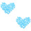 2St Lichtblauwe Mini Speentjes Acryl Babyshower Bedankjes 8