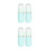 2St Blauwe Mini Gezichtspoederkwast Retractable Make-Up ABS 9