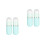 2St Blauwe Mini Gezichtspoederkwast Retractable Make-Up ABS 5