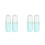 2St Blauwe Mini Gezichtspoederkwast Retractable Make-Up ABS 6