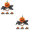 8Stk Halloween Kürbis Design Wiederverwendbar 8
