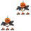 8Stk Halloween Kürbis Design Wiederverwendbar 5