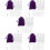 5Sets Paarse Earring DIY Accessoires Met Gladde Afwerking 8