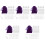 5Sets Paarse Earring DIY Accessoires Met Gladde Afwerking 3
