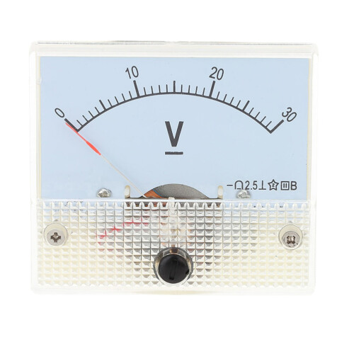 3Pz Analog Panel Meter in ABS Bianco, Shunt, Voltmeter