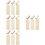 4Set Segnalibri Legno Non Finiti Khaki Per DIY Con E Nappe 8