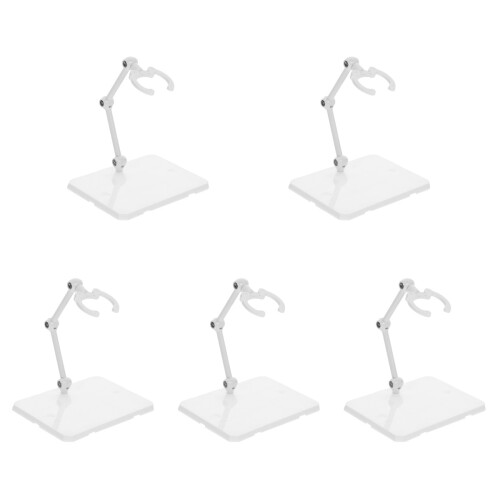 5St Verstelbare Witte Poppenstandaard Plastic Figurensteun 2