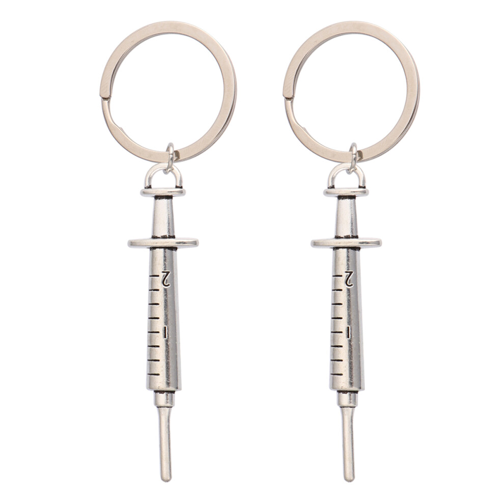 6Szt Dekoracyjne Srebrne Breloczki Metalowe Klucze I Plecaki-image