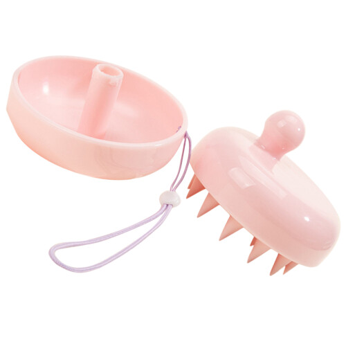 2Pz Spazzola Esfoliante Per Cuoio Capelluto Con Design Portatile Rosa 1