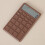 Mini Quiet LCD Portable Calculator Brown ABS Small Office Store Home 4