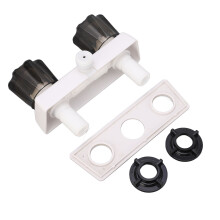 Premium RV Shower Valve Diverter 2 Knob Wheel Control White Simple Setup