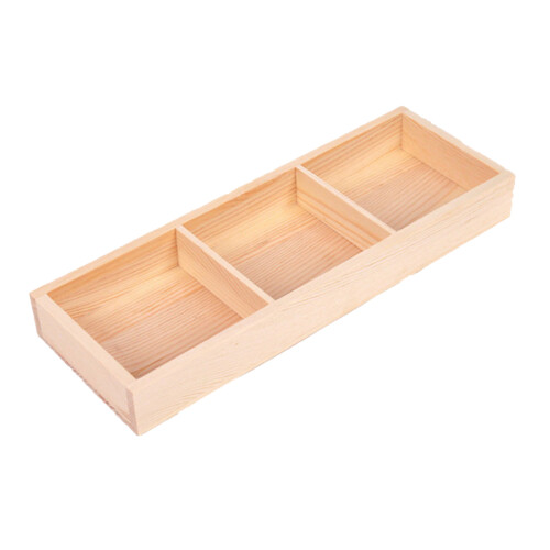 3Stk Holzbox Beige Mit 3 Gittern Für , Schmuck Und Bürobedarf