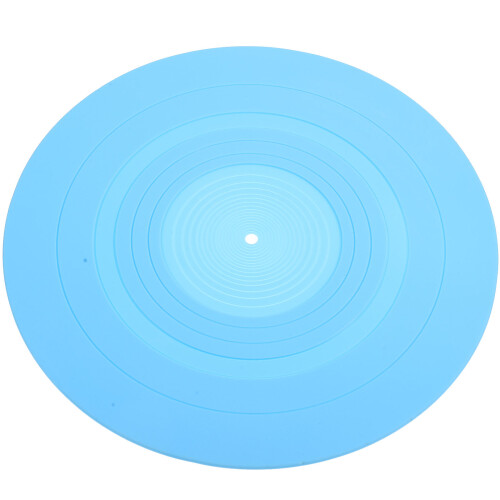 4Stk Vinyl Schallplatten Matte Blau Silikon Schutzpad